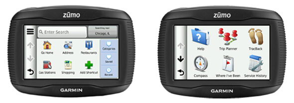 GARMIN Zumo350LM Motorcycle GPS Navigator Menu Big Screen Buttons