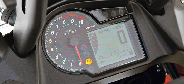MotoGuzzi STELVIO 1200 ABS 2015 NTX Instrumentation LCD