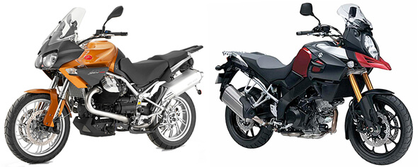 SUZUKI VStrom 1000 ABS 2015 VS MotoGuzzi STELVIO 1200 ABS 2015