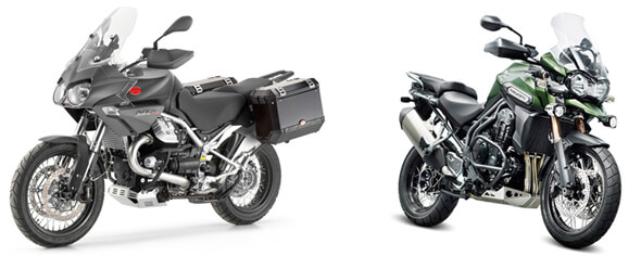 MotoGuzzi STELVIO 1200 NTX 2015 VS TRIUMPH Tiger 1200XC 2015