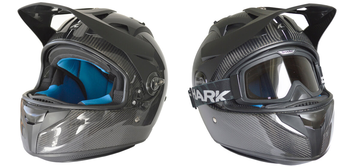 SHARK Explorer R Carbon Offroad Helmet with Goggles
