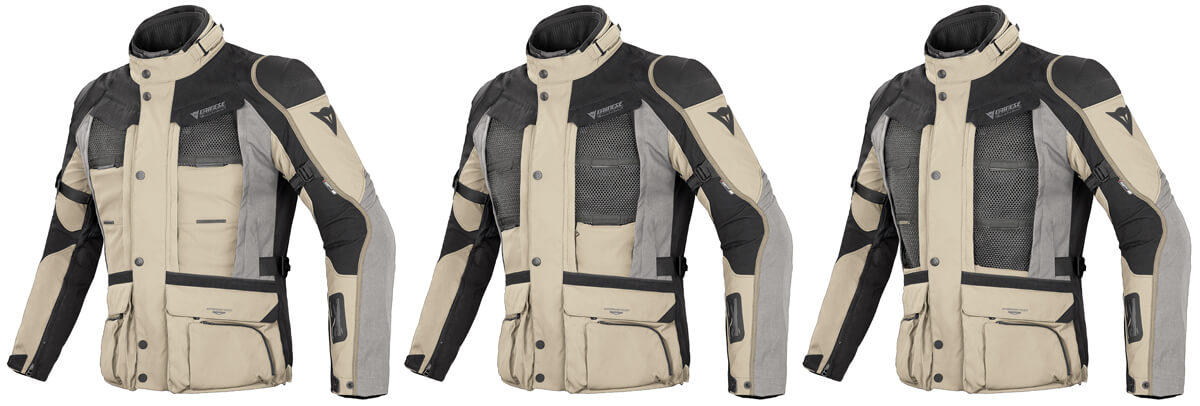 DAINESE D-Explorer motorcycle jacket and pants Gore-Tex ventilation DAINESE Modular Flap System